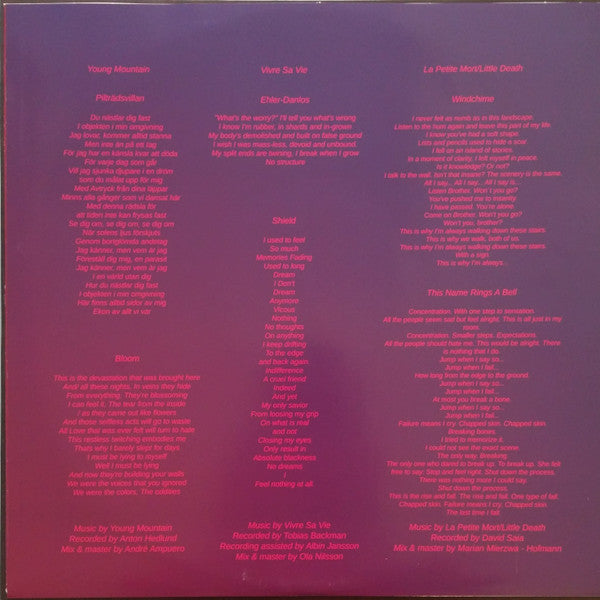 Young Mountain (2) / Vivre Sa Vie / La Petite Mort_Little Death : Three Way Split (12")