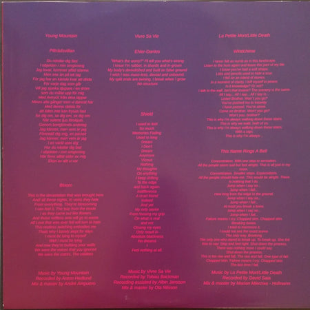 Young Mountain (2) / Vivre Sa Vie / La Petite Mort_Little Death : Three Way Split (12")