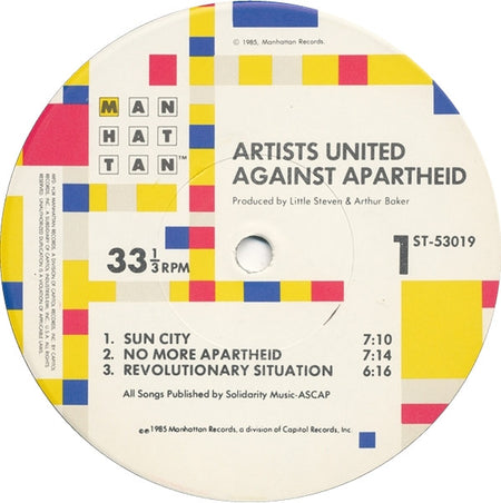 Artists United Against Apartheid : Sun City (LP, Album)