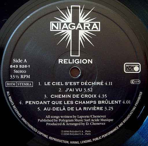 Niagara  - Religion (LP) (Near Mint (NM or M-))