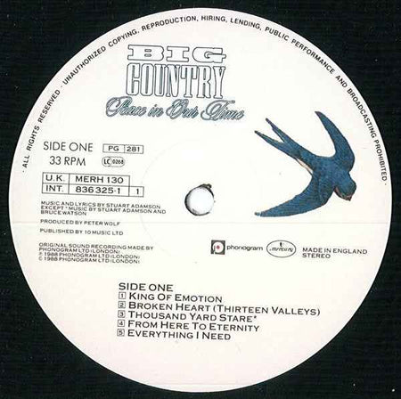 Big Country Peace In Our Time (LP) (Near Mint (NM Or M ))
