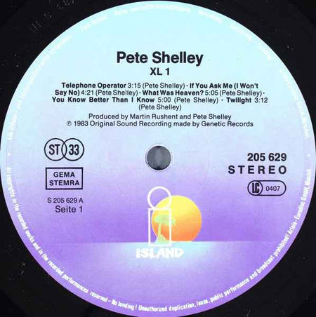 Pete Shelley - XL·1 (LP) (Near Mint (NM or M-))