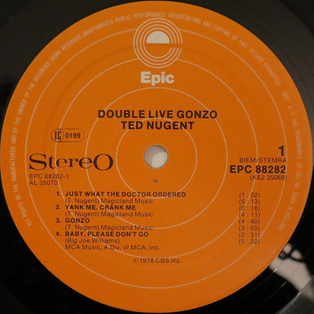Ted Nugent : Double Live Gonzo! (2xLP, Album, Gat)