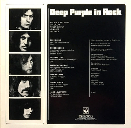 Deep Purple : In Rock (LP, Album, RP)
