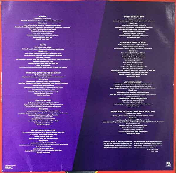 Janet Jackson - Control (LP) (Near Mint (NM or M-))