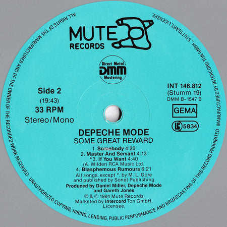 Depeche Mode : Some Great Reward (LP, Album, Gre)