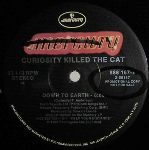 Curiosity Killed The Cat - Down To Earth (12") (Near Mint (NM or M-))