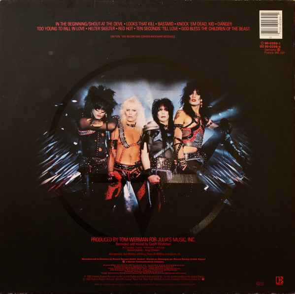 Mötley Crüe - Shout At The Devil (LP) (Near Mint (NM or M-))
