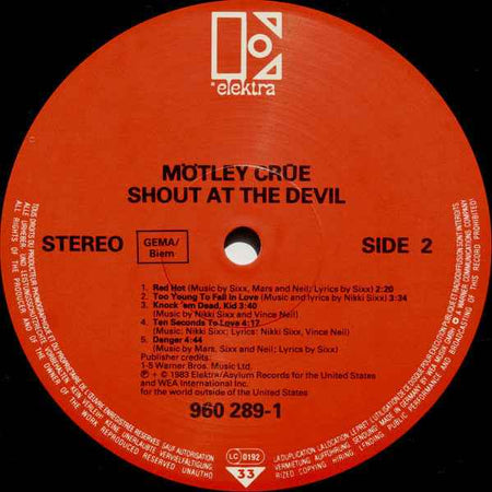 Mötley Crüe - Shout At The Devil (LP) (Near Mint (NM or M-))