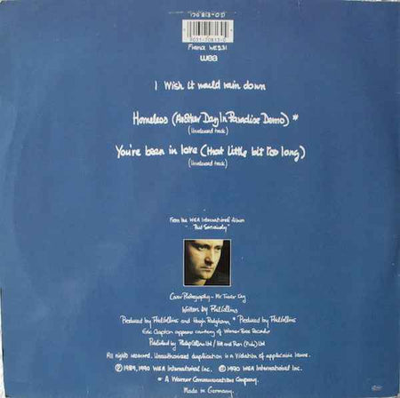 Phil Collins - I Wish It Would Rain Down (12") (Near Mint (NM or M-))