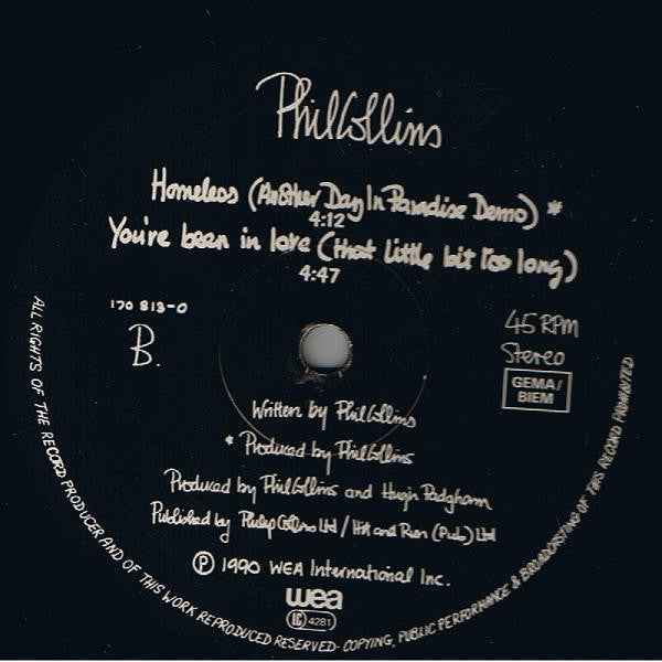 Phil Collins - I Wish It Would Rain Down (12") (Near Mint (NM or M-))
