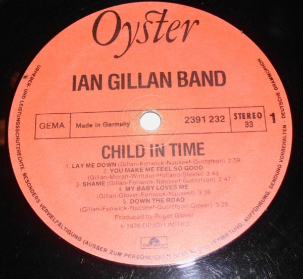 Ian Gillan Band : Child In Time (LP, Album, Gat)
