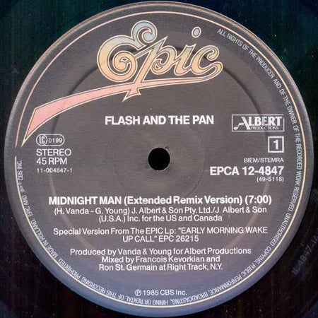 Flash & The Pan - Midnight Man (Extended Remix Version) (12") (Near Mint (NM or M-))