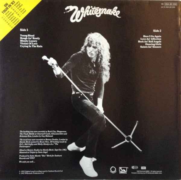 Whitesnake - Saints & Sinners (LP) (Very Good Plus (VG+))