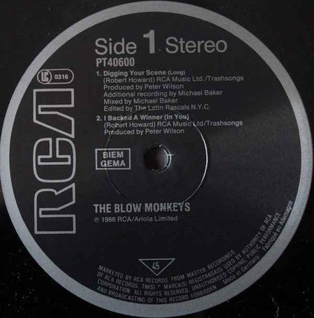 The Blow Monkeys - Digging Your Scene (12") (Near Mint (NM or M-))