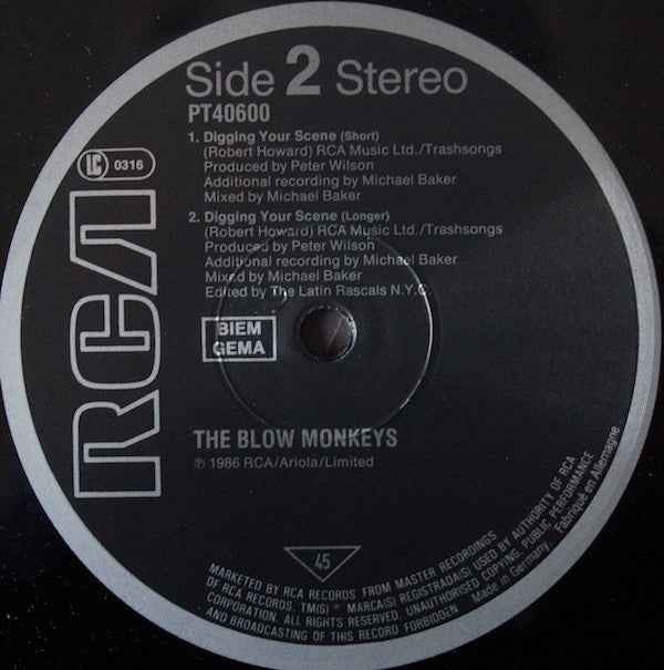 The Blow Monkeys - Digging Your Scene (12") (Near Mint (NM or M-))