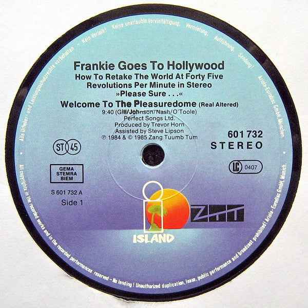 Frankie Goes To Hollywood - Welcome To The Pleasuredome (12") (Very Good Plus (VG+))