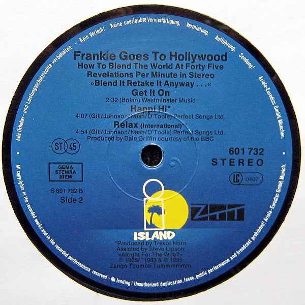Frankie Goes To Hollywood - Welcome To The Pleasuredome (12") (Very Good Plus (VG+))