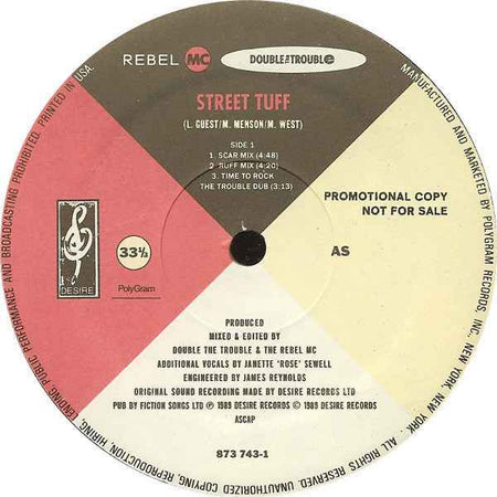 Rebel MC & Double Trouble - Street Tuff (12") (Near Mint (NM or M-))