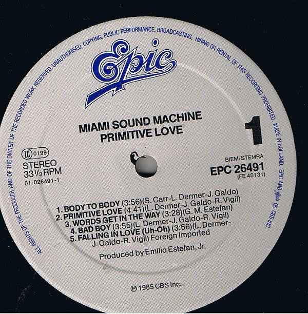 Miami Sound Machine - Primitive Love (LP) (Near Mint (NM or M-))