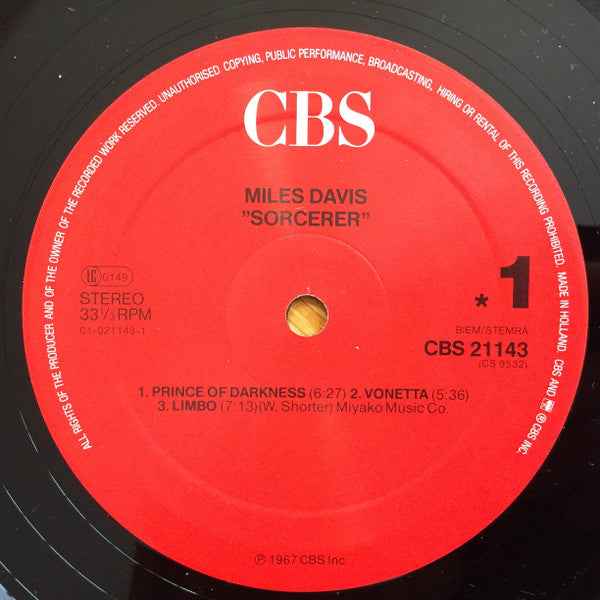 Miles Davis - Sorcerer (LP) (Near Mint (NM or M-))