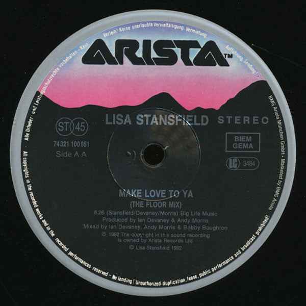 Lisa Stansfield - Set Your Loving Free / Make Love To Ya (12") (Near Mint (NM or M-))