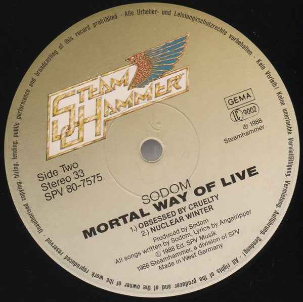 Sodom - Mortal Way Of Live (2xLP) (Very Good Plus (VG+))