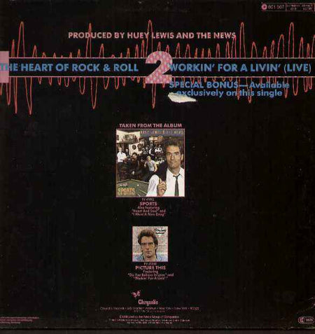 Huey Lewis & The News - The Heart Of Rock & Roll (12") (Near Mint (NM or M-))