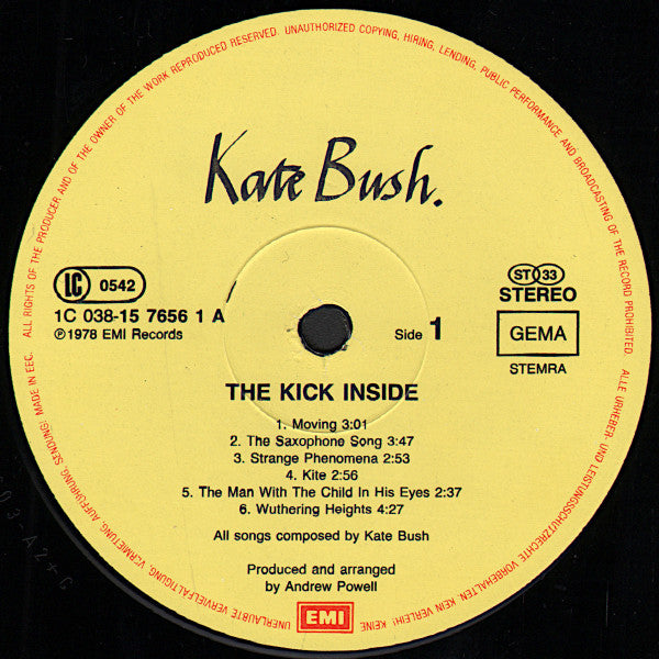 Kate Bush : The Kick Inside (LP, Album, RE)