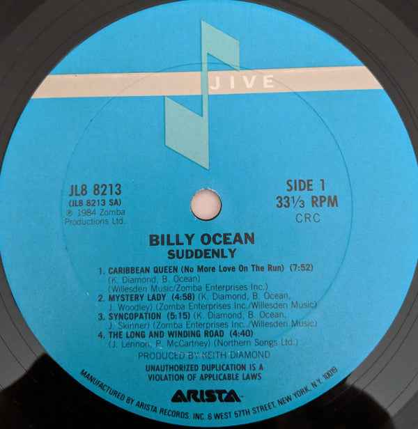 Billy Ocean - Suddenly (LP) (Near Mint (NM or M-))