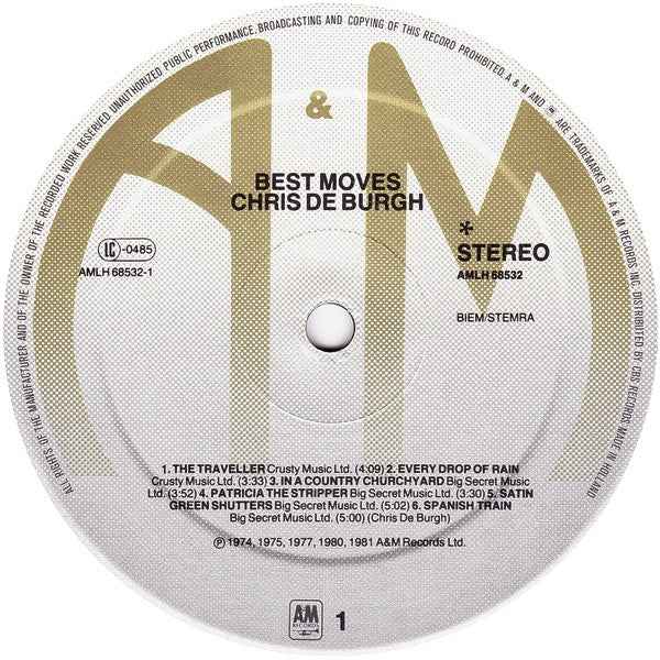 Chris de Burgh - Best Moves (LP) (Near Mint (NM or M-))