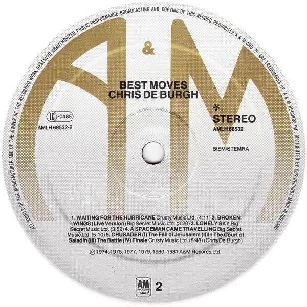 Chris de Burgh - Best Moves (LP) (Near Mint (NM or M-))