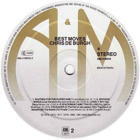 Chris de Burgh - Best Moves (LP) (Near Mint (NM or M-))