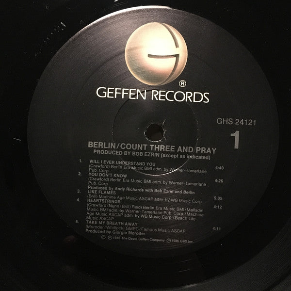 Berlin : Count Three & Pray (LP, Album, ARC)