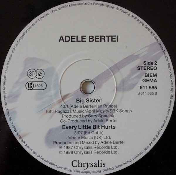 Adele Bertei - Little Lives, Big Love (12") (Near Mint (NM or M-))
