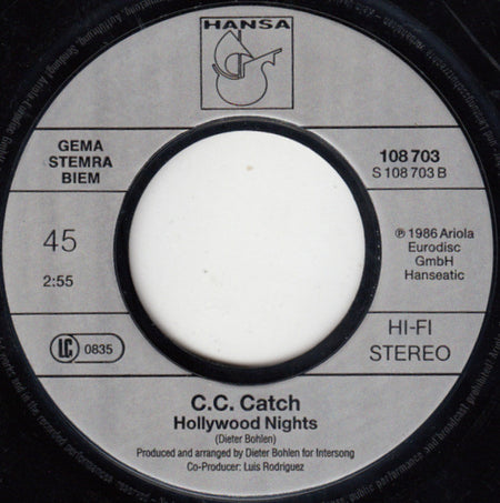C.C. Catch : Heaven And Hell (7", Single)
