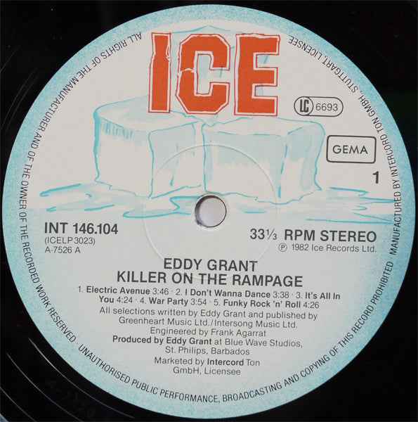 Eddy Grant - Killer On The Rampage (LP) (Near Mint (NM or M-))