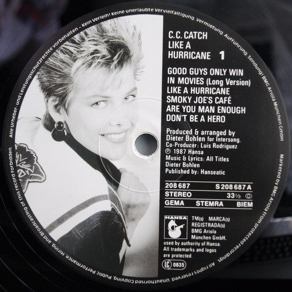 C.C. Catch : Like A Hurricane (LP, Album)