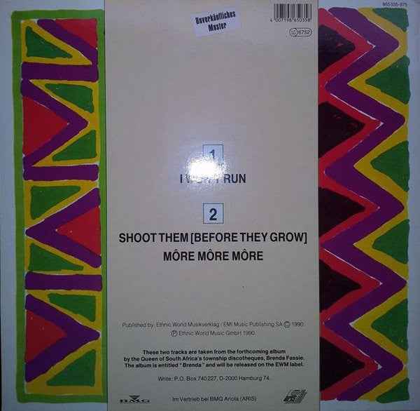 Brenda Fassie - I Won't Run (12") (Near Mint (NM or M-))