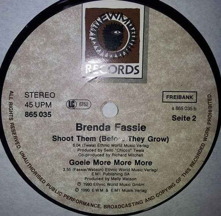 Brenda Fassie - I Won't Run (12") (Near Mint (NM or M-))