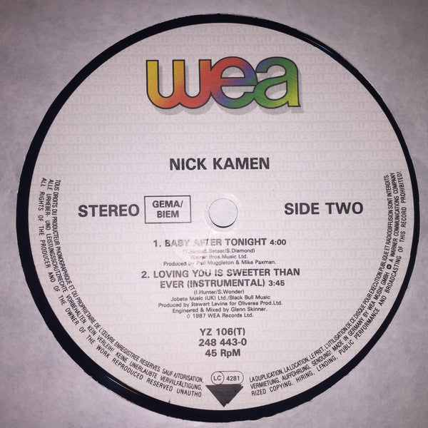 Nick Kamen : Loving You Is Sweeter Than Ever (Extended Dance Mix) (12")
