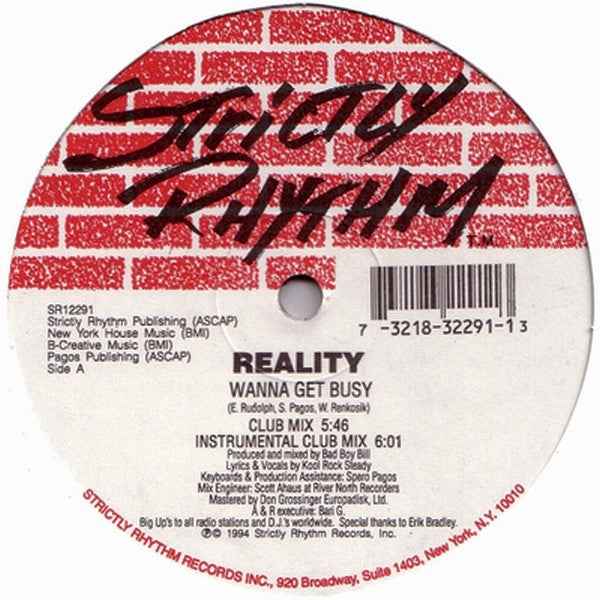 Reality - Wanna Get Busy (12") (Near Mint (NM or M-))
