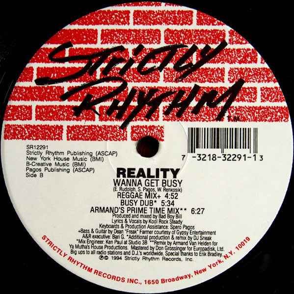 Reality - Wanna Get Busy (12") (Near Mint (NM or M-))