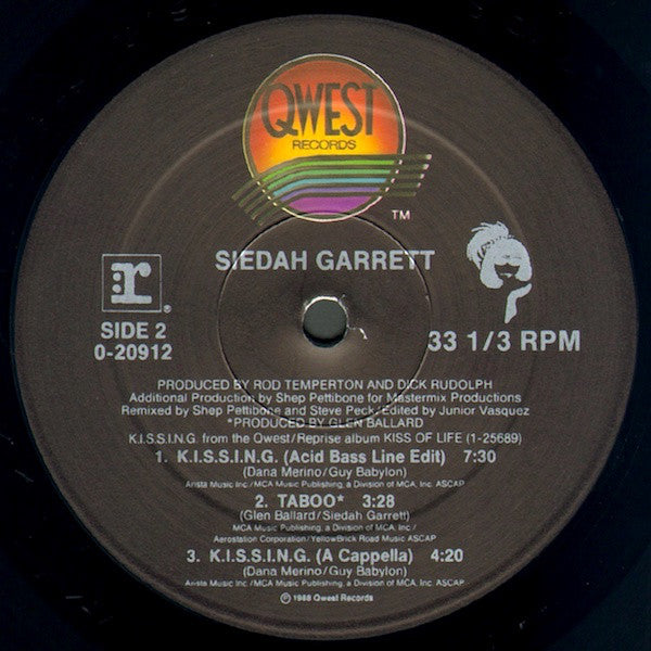 Siedah Garrett : K.I.S.S.I.N.G. (12", Maxi, All)