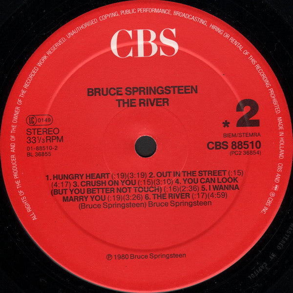 Bruce Springsteen : The River (2xLP, Album, M/Print, RE, Red)