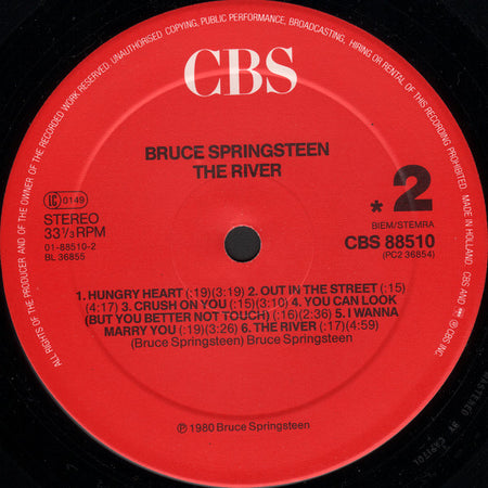 Bruce Springsteen : The River (2xLP, Album, M/Print, RE, Red)