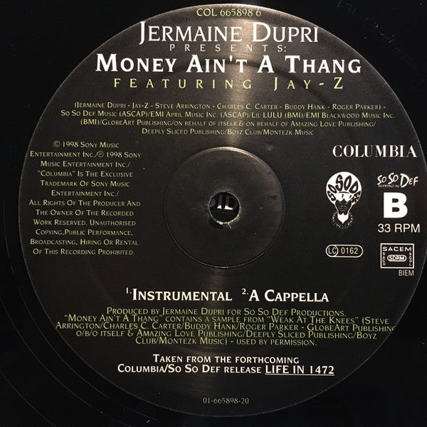 Columbia,So So Def Ain packaging