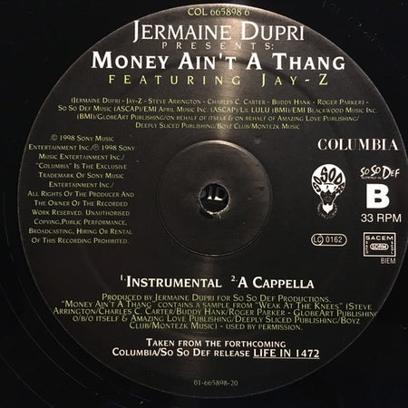 Columbia,So So Def Ain packaging