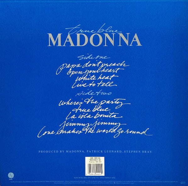 Madonna : True Blue (LP, Album, R/S)