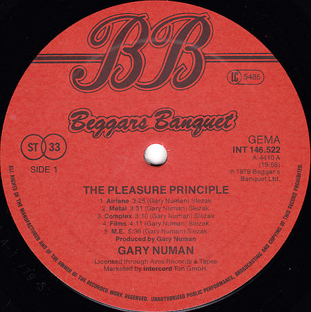 Gary Numan : The Pleasure Principle (LP, Album)